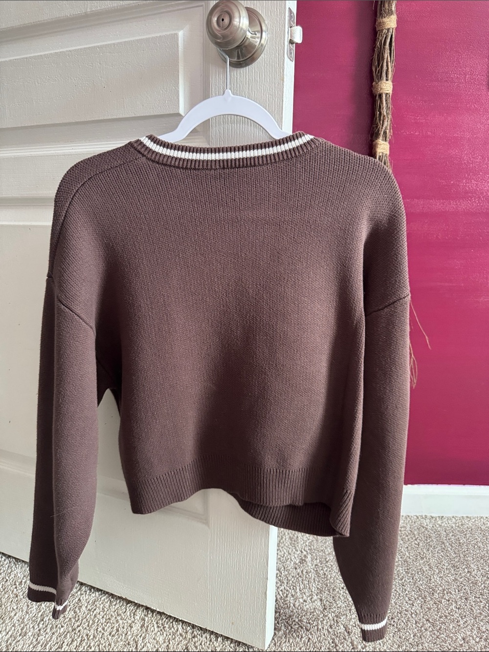 Taylor Swift TTPD Brown V Neck Sweater - Picture 2 of 2